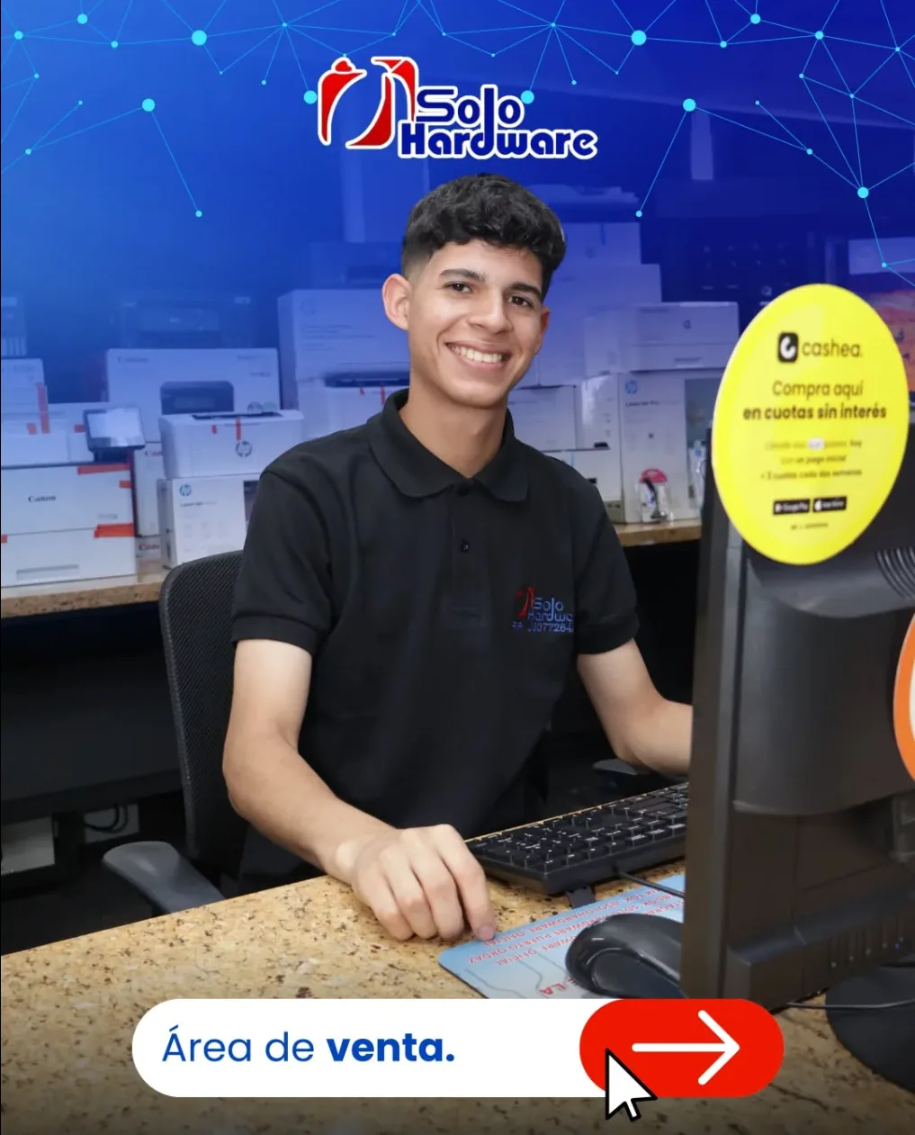 Área de ventas de Solo Hardware